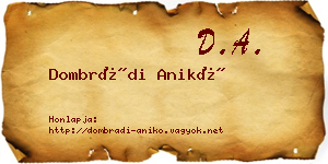 Dombrádi Anikó névjegykártya