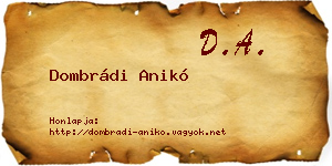 Dombrádi Anikó névjegykártya